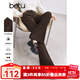百圖betu女裝冬季新款休閑褲高腰燈芯絨坑條喇叭褲褲子女2411T74 咖啡色 L