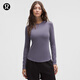 lululemon丨Hold Tight 女士緊身剪裁長(cháng)袖 T 恤 LW3FTFS 葡萄朦朧紫 L /10