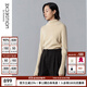 例外（EXCEPTION）新中式女裝秋季款混紡紡紗休閑簡(jiǎn)約羊毛絨修身高領(lǐng)毛衣 淺黃 M