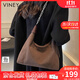 viney新款輕奢托特包包女包高級感斜挎包生日禮物送女友老婆 【棕色】實(shí)用麂皮絨單肩大包 時(shí)尚品牌百搭通勤大容量腋下包