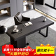 意式輕奢辦公書(shū)桌家用客廳大長(cháng)工作臺成人電腦桌雙人高端書(shū)房桌子 黑色橡木（ENF級別進(jìn)口海洋板） 1400x700x750mm