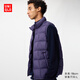優(yōu)衣庫莫雷加德同款男女裝PUFFTECH空氣棉服背心便攜式馬甲483632 77 灰紫色 XL /180/108B