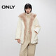 ONLY 2025冬季新款可拆卸毛領(lǐng)翻領(lǐng)工裝派克羽絨服女|125423007