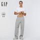 蓋璞男裝2025秋季新款膠印logo松緊腰抓絨寬松衛褲運動(dòng)長(cháng)褲786440