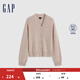 GAP女裝純羊毛V領(lǐng)針織衫經(jīng)典簡(jiǎn)約氣質(zhì)百搭開(kāi)衫638266 米色 M (165/84A) 亞洲尺碼