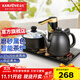 金灶（KAMJOVE）全自動(dòng)上水電熱水壺 燒水保溫一體全自動(dòng)恒溫燒水壺茶臺電茶壺茶藝爐茶具套裝 K9黑色版 0.9L