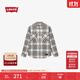 Levi's李維斯秋冬男士英倫校園風(fēng)vintage高街翻領(lǐng)格紋襯衫外套 藍棕色格紋 M