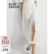 BLUE ERDOS半身裙女春夏優(yōu)雅簡(jiǎn)約層次感長(cháng)款蛋糕裙開(kāi)叉半裙 白 M