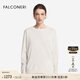 FALCONERI女士時(shí)尚經(jīng)典百搭通勤長(cháng)袖船領(lǐng)山羊絨毛衣針織衫DMLJ228 白色-8005 L
