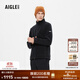 AIGLE艾高經(jīng)典款ACW22MFLE003男士戶(hù)外保暖上衣全拉鏈抓絨衣外套 黑色 AF721 M