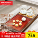 金灶（KAMJOVE）實(shí)木茶盤(pán)帶燒水壺一體 自動(dòng)上水茶具泡茶器全套茶臺茶盤(pán)套裝R-190 搭配H9 陶瓷茶具 茶水桶
