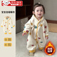 pdmcms嬰兒秋季連體衣女寶寶可愛(ài)毛絨加厚連帽衣服外出服保暖家居服睡衣 寶寶波點(diǎn)連帽衣【加絨加厚】 90cm