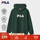FILA 斐樂情侶款男女連帽衛(wèi)衣2025冬季新款休閑寬松加絨保暖長袖上衣 【加絨款】曠野綠-GN L 175/96A/L
