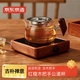 京東京造 公道杯 紅檀木把手玻璃泡茶杯帶茶漏功夫茶具370ml