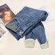 絲柏舍水洗牛仔褲2025冬裝新款女裝加絨保暖修身顯瘦小腳褲
