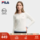 FILA 斐樂(lè )官方女子針織長(cháng)袖衫2025冬新款時(shí)尚經(jīng)典休閑修身亨利衫 云菇白-WT XL 175/92A/XL