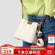 蔻一（Cnoles）水桶包女士包包牛皮單肩包高端小斜挎包大容量女生白色包生日禮物