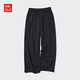 優(yōu)衣庫女裝混紡松緊長(cháng)褲/休閑保暖褲486965 09 黑色 M