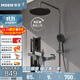摩恩（MOEN）淋浴花灑套裝槍灰色自動(dòng)除垢頂噴帶噴槍四功能全套31244