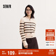 森馬（Semir）森柔|針織開(kāi)衫女冬季短款絞花肌理圓領(lǐng)毛衫打底上衣101724106001