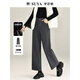 夢(mèng)舒雅商場(chǎng)同款九分修身顯瘦加厚彎刀褲冬季高腰小個(gè)子松緊腰直筒褲