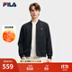 FILA 斐樂(lè )官方男子針織長(cháng)袖外套25秋冬季新款時(shí)尚休閑商務(wù)行政棒球服 【加絨】傳奇藍-NV L 175/96A/L