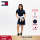 TOMMY JEANS【微彈顯瘦】25春夏新款女珠地棉氣質(zhì)運(yùn)動(dòng)網(wǎng)球裙POLO連衣裙 藏青色C1G S