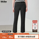 MsShe大碼女裝微胖秋季牛仔褲女胖mm妹妹顯瘦加肥加大彈力直筒褲子 長(cháng)褲-黑色現貨（偏小半個(gè)碼） 3XL