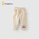 童泰（TONGTAI）寶寶褲子冬季兒童雙層加厚蘿卜褲男女童休閑寬松長(cháng)褲杏色120cm