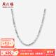 周六福  PT950鉑金項鏈男款車(chē)花簡(jiǎn)約素鏈節日禮物繩鏈送男友 42.94g 58cm
