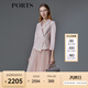 PORTS寶姿春夏新品Two-in-one珠貝灰粉網(wǎng)紗拼接西服裙LM8D011MFQ045 貝殼色 XS (2)