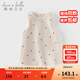 戴維貝拉（DAVE＆BELLA）兒童毛絨針織背心裙冬季新年洋氣女寶寶螞蟻絨連衣裙女童裙子 米白【現貨】 100 cm（建議身高90-100cm）