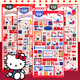 初格貼紙兒童貼畫(huà)凱蒂貓Hello Kitty玩具男女孩動(dòng)漫卡通立體塊塊貼4張