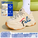 FILA FUSION斐樂(lè )女鞋潮牌BUBBLE休閑鞋季網(wǎng)面透氣休閑鞋女 米色-AG經(jīng)典款 厚底增高 38