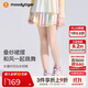 moodytiger【仙女家族】女童短裙速干涼感夏季兒童半身裙高腰輕薄透氣運動(dòng)裙