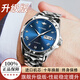 歐品客瑞士正品勞力男士手表全自動(dòng)機械表2026新款超薄防水夜光商務(wù)男表 升級版-本色藍面