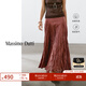 Massimo Dutti新季特惠2025女裝 復古優(yōu)雅高級感純棉裙子百褶半身裙 05235530 桔紅色 XS (34) (165/62A)尺碼偏大