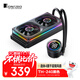 喬思伯（JONSBO）TH-240黑色 一體式水冷散熱器 (連體4面千層鏡風(fēng)扇/一線(xiàn)通接主板/冷頭數顯/軟件/千層鏡光效)