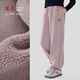 迪士尼（Disney）女童褲子秋冬新款加絨厚兒童運動(dòng)褲大童休閑衛褲EK070B風(fēng)信紫150