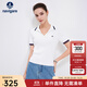 Navigare意大利小帆船V領(lǐng)翻領(lǐng)T恤衫女士25夏季新款針織POLO衫時(shí)尚體恤衫女 冰川白 XL