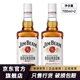 金賓（Jim Beam）Jim Beam 金賓占邊波本波旁威士忌洋酒 洋酒檸檬沙瓦嗨棒可樂(lè )桶 金賓白占邊白700mL2瓶