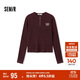森馬（Semir）毛衣女冬季短款半開(kāi)襟刺繡修身套頭衫女生風(fēng)顯瘦上衣107724107001