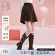 紫涵（ZIHAN）紫涵復古咖色百褶短裙女2024年冬季新款學(xué)院風(fēng)高腰純棉加厚a字裙 咖色 L