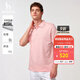 哈吉斯（HAZZYS）男女裝 夏季上衣【張晚意明星同款】PHIZ情侶款短袖POLO衫 淺粉色LP-男 L （175/96A 48） （尺碼偏大）男