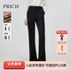 PRICH【綿羊毛】時(shí)尚通勤直筒褲休閑褲冬季新款高腰長(cháng)褲女 19黑色 M 160
