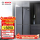 博世（BOSCH）497升大容量超薄嵌入式四開(kāi)門(mén)十字對(duì)開(kāi)門(mén)冰箱一級(jí)能效 玻璃面板 三檔變溫 18個(gè)鮮儲(chǔ)空間冰立方系列 K1C82EA73C