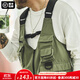 馬登工裝多口袋機能戰術(shù)馬甲戶(hù)外無(wú)袖坎肩攝影釣魚(yú)兩用挎包外套男 綠色 均碼