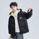 G.duck品牌童裝男童羽絨服男孩冬裝外套洋氣白鴨絨保暖兒童秋冬款羽絨衣 82511 黑色 160