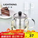 明尊（LIGHTKING）耐熱玻璃茶壺 大容量花茶壺茶水壺304不銹鋼過(guò)濾內膽泡茶壺 S'043/450ml