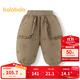 巴拉巴拉兒童羽絨褲女童外穿長(cháng)褲冬季保暖褲時(shí)尚洋氣精致甜美可愛(ài) 咖啡A51212 90